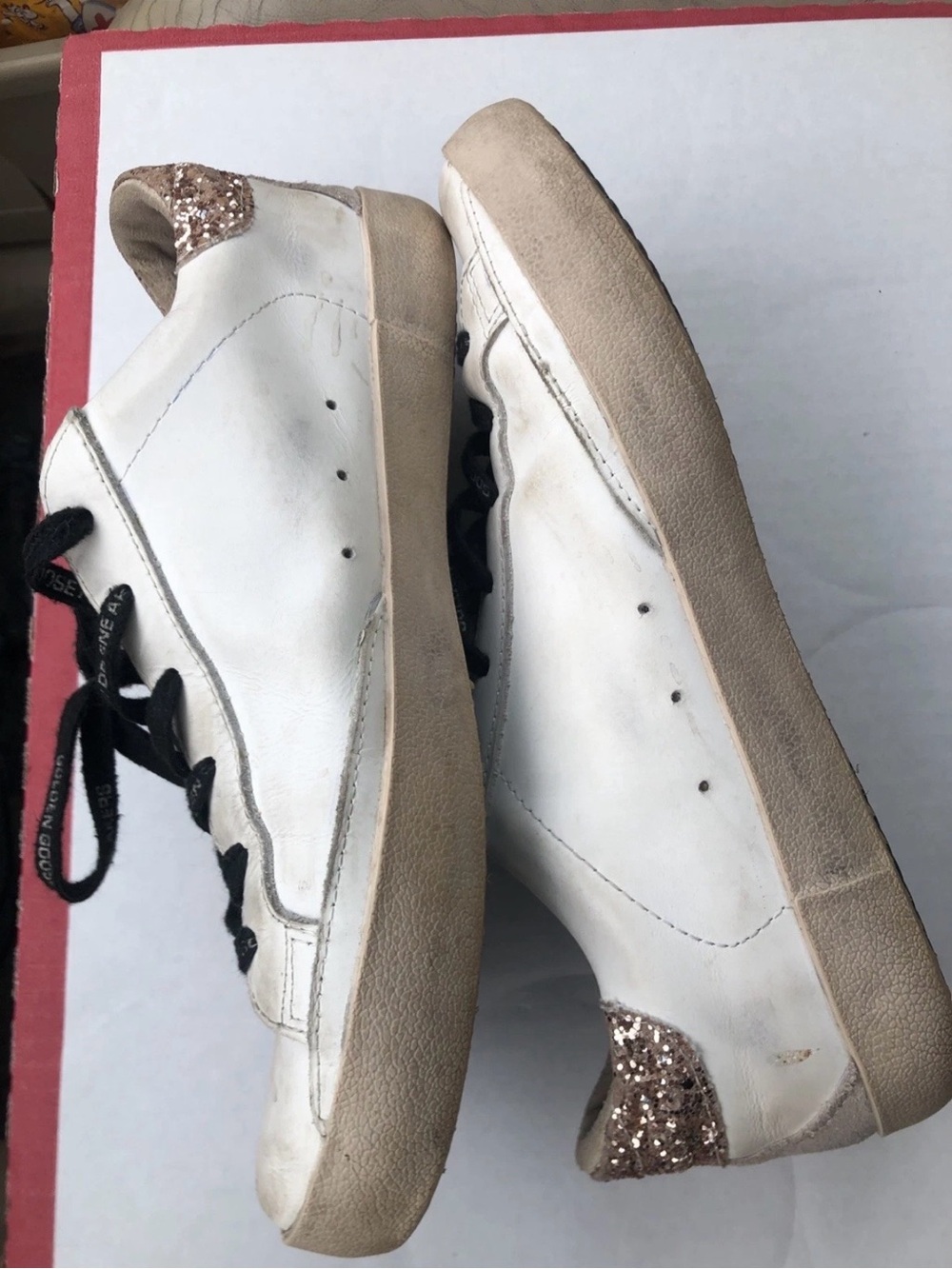 Golden Goose Sneakers with Rose Gold Glitter Heel 8,5Us/39Eu - Picture 3 of 10